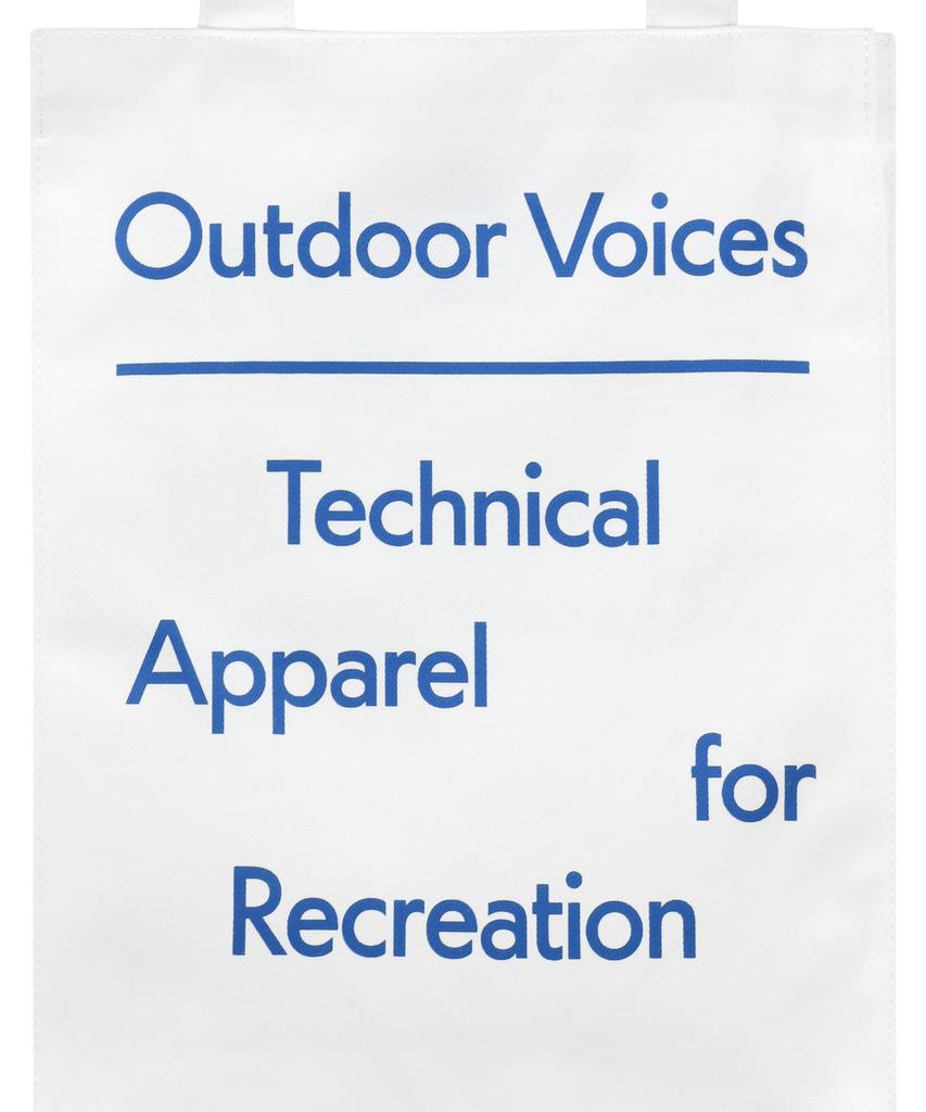Outdoor Voices Signature Tote Bag (White)