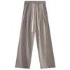 Striped Woolen Drawstring Wide-Leg Pants for Women – High Waist Black & White, Petite 150, XS, Autumn/Winter Casual.
