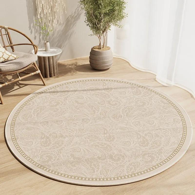 Living Room Round Carpet Chair Floor Mat Bedroom Bedside Foot Mats Japanese Minimalist Home Decoration Rug Alfombra De Salón