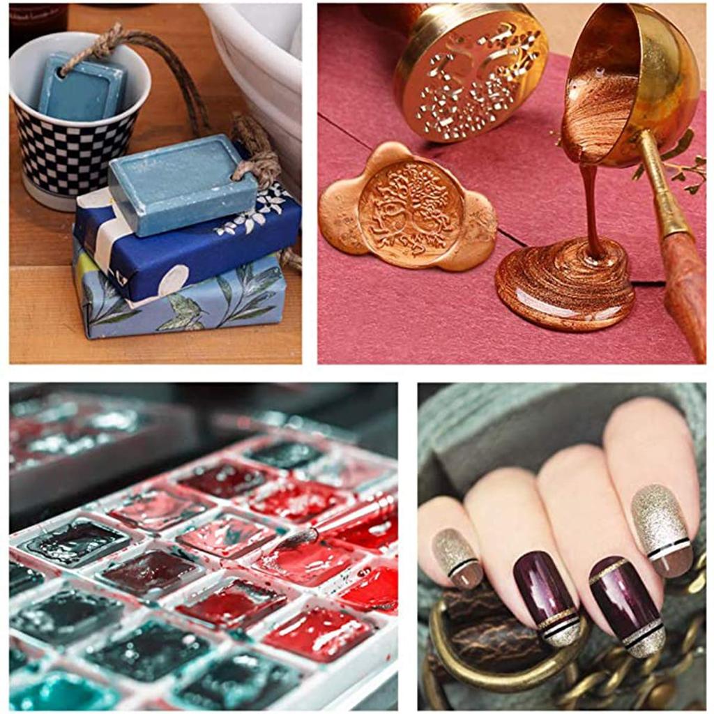 Mica Powder 20 Color Pigment Soap Making Nail Resin Candle Eye Resin Craft Nail Adhesive Pearlescent Pigment for Epoxy Pigment Powder Colorant,