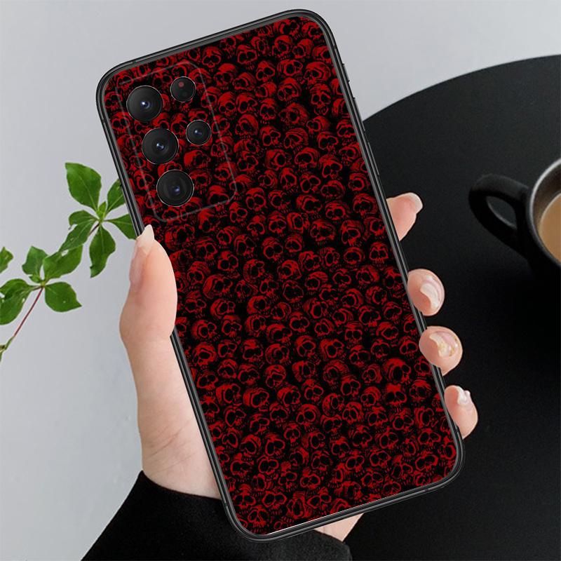 Phone Case For Samsung A55 A16 A56 A36 A35 A15 A53 A54 A33 A34 A25 A05S A52 A52S A14 A26 A71 Skull