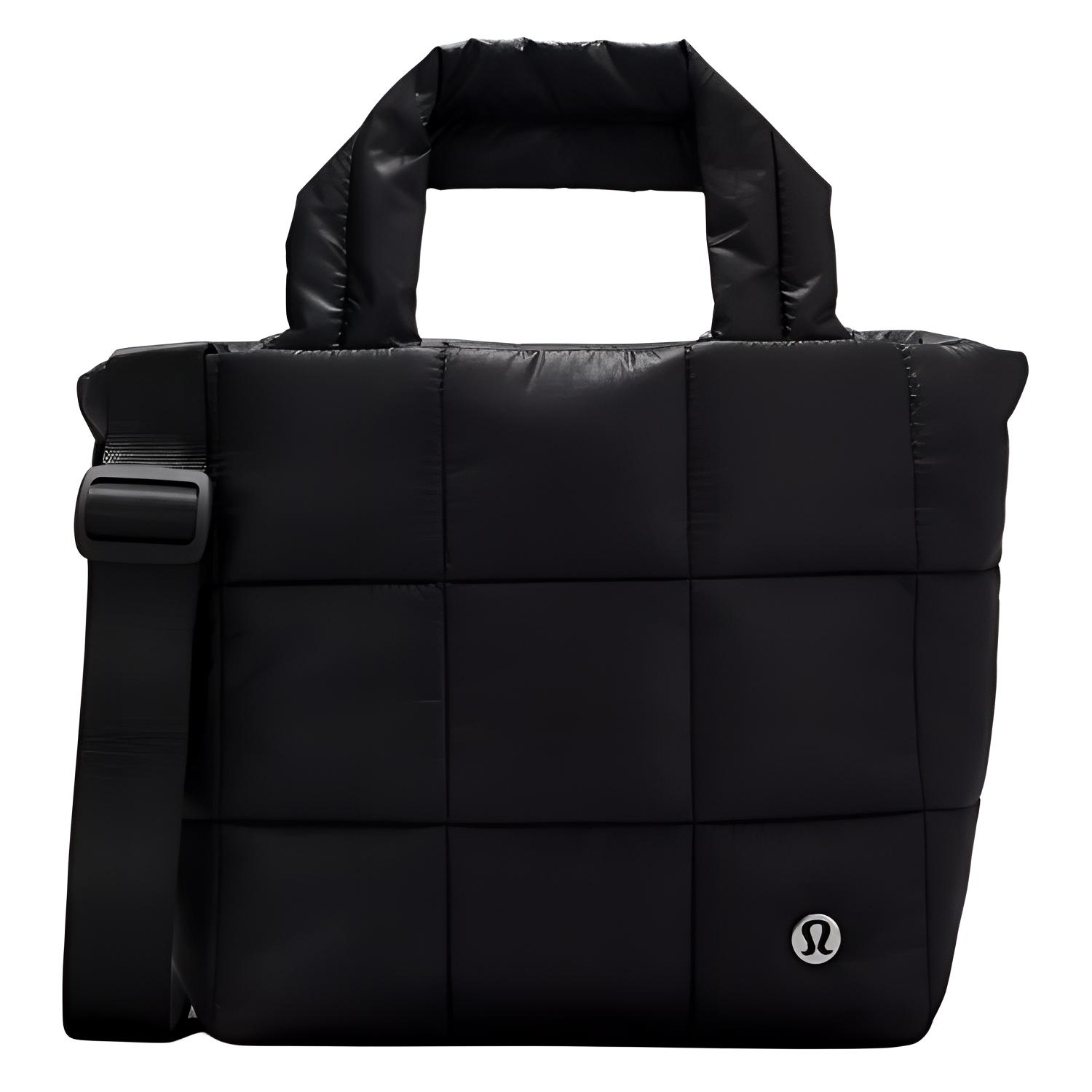 Lululemon Quilted 5L Fashion Casual Zipper Closure Nylon Tote Bag Women tote Black LW9FHVS-0001 Black/BLK