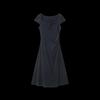 Elegant Square Neck Cinched Waist A-Line Midi Dress