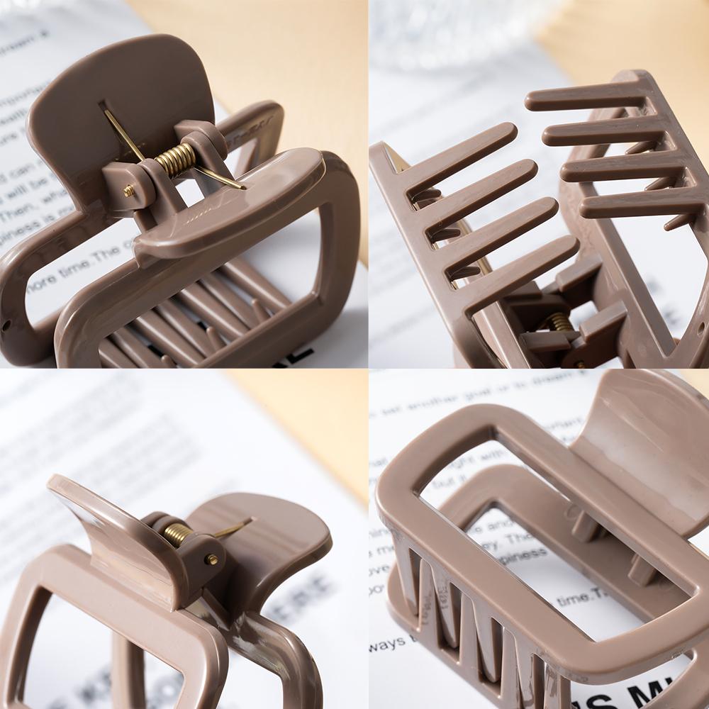Korea Soft Silicone Square Hair Claw Grabs 6.2CM Small Hair Clips Durable Hairpins Hair Accessories for Women Girl Barrettes