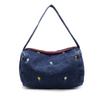 Denim Small Square Bag Flower Embroidery Lightweight Women's Shoulder Bag