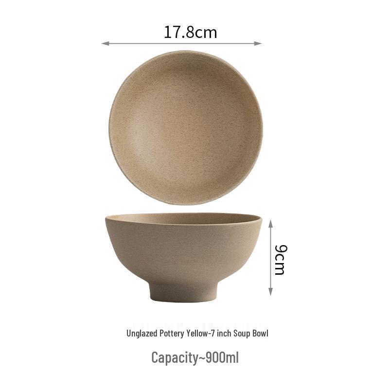 2025 New Style Japanese Ceramic Ramen & Salad Bowl - Large Conical Hat Design