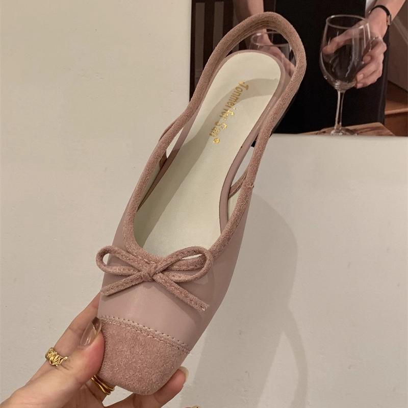 Fashion SUOJIALUN 2025 Autumn New Women Sandal Fashion Mix Color Ladies Elegant Slip On Mules Shoes Square Low Heel Dress Slingback Shoe