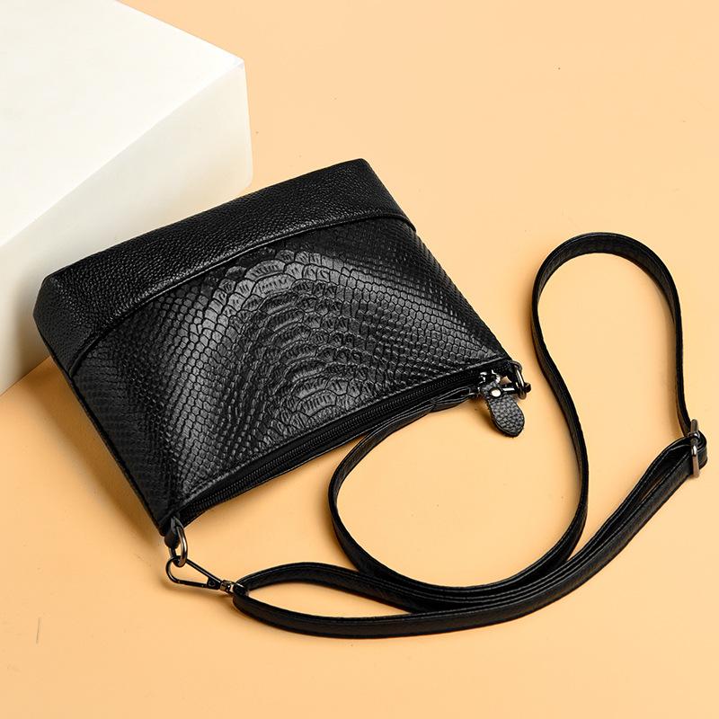 New women's bag leather small square bag camera bag first layer cowhide women's shoulder bag versatile messenger bag