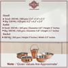 Steel Copper Serving Set Including 1 Bucket, 2 Handi, 2 Kadai, Serveware & Tableware Set, Set of 5, Polka Dot