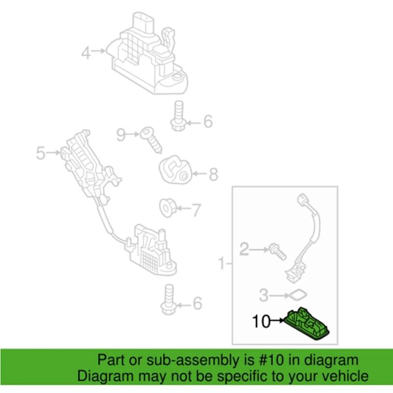 Rear Door Tailgate Switch 81260D9010 81260-D9010 for EX SX Trunk Release Opener Lid Lock Handle Replacement