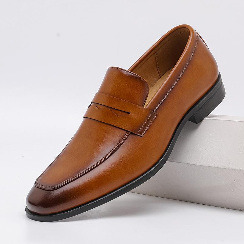 Luxury Slip On Dress Shoes Men PU Leather Italian Loafer Shoes For Men Black Brown Brand Formal Oxford Men Casual Shoes