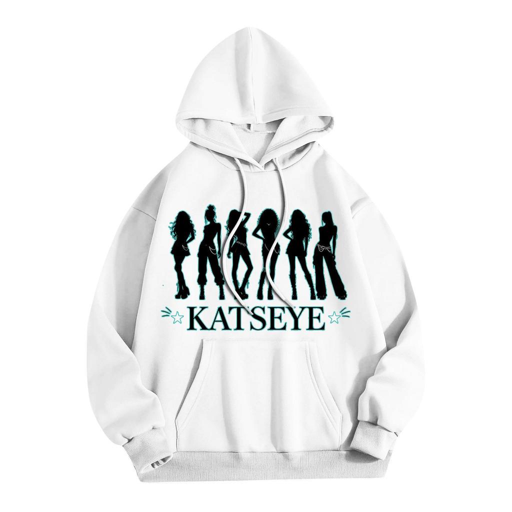Unisex Lightweight Long-Sleeve Printed Hooded Pullover Sweatshirt