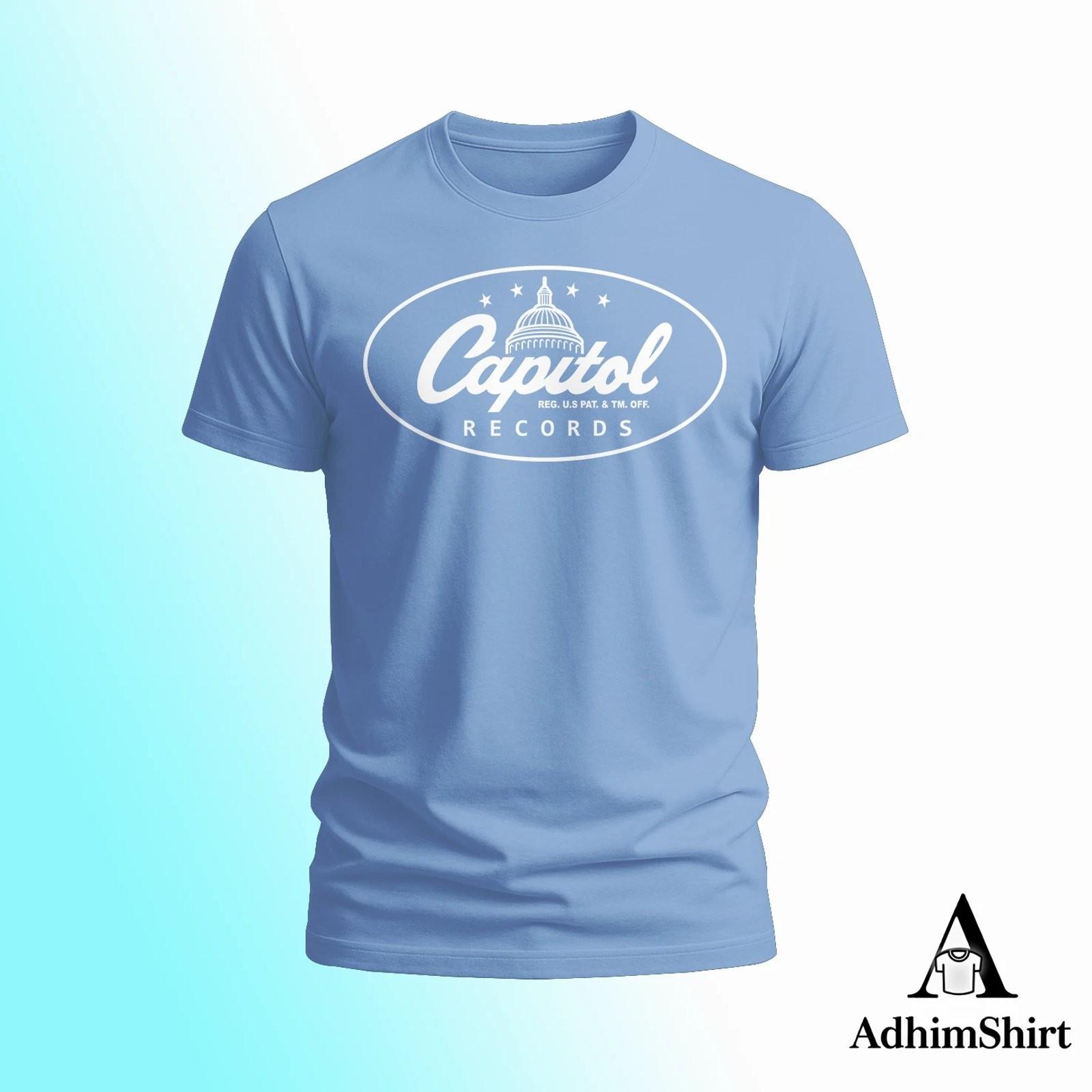 Capitol Records Logo Funny Graphic Tee Mens Unisex Cotton T-Shirt Gift S