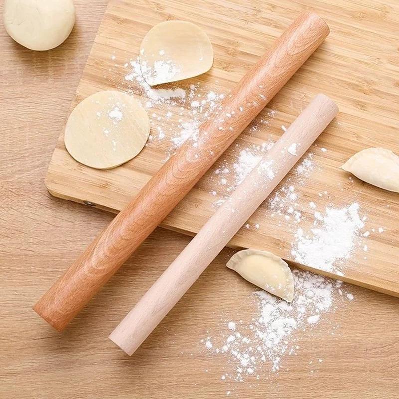 2025 New Beech Solid Wood Household Dumpling Skin Mini Rolling Pins Pin Stick Dough Baking Tool Gadgets Roller Kitchen