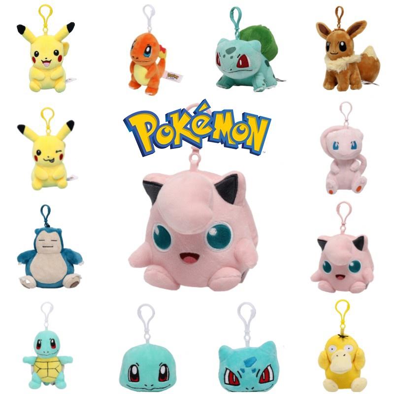 Söt Pokémon Pikachu Charmander Plyschleksaksväska Pendant nyckelring