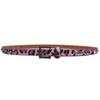 2,3" Brede Damesleren Riem met Luipaardprint en Strass Gesp - Hoge Kwaliteit, Hip Hop-Geïnspireerd Nachtclub Accessoire.