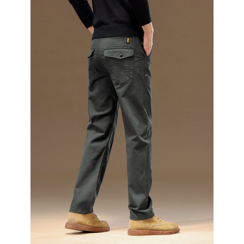 High-End Business Casual Pants for Men, Spring and Autumn New Style, Loose Straight-Leg, Stretchy, Simple and Versatile Long Pants