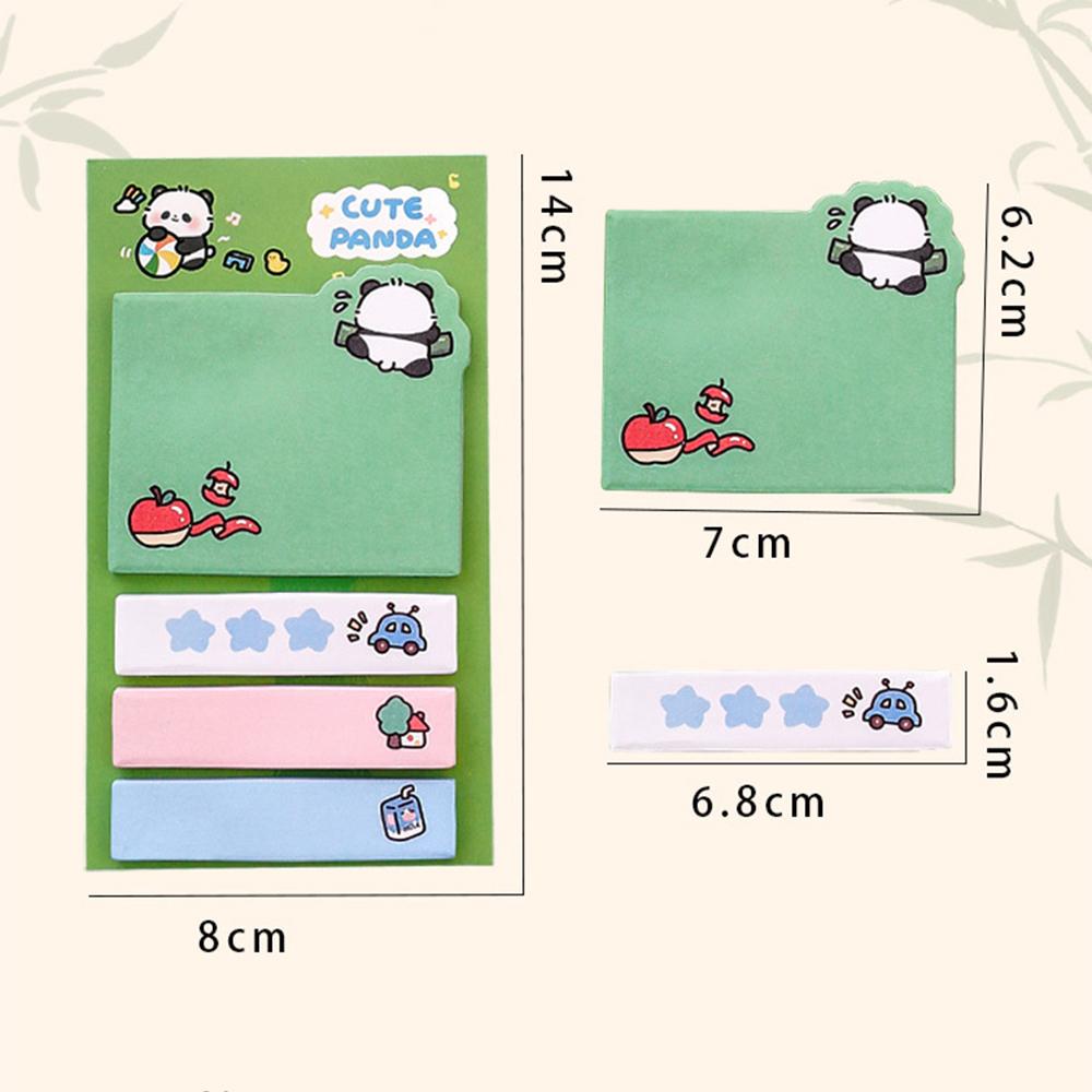 1 Piece Kawaii Cute Panda Paper Sticky Notes Creative Notepad Memo Pads Office School Stationery Adhesive Stickers Decoration