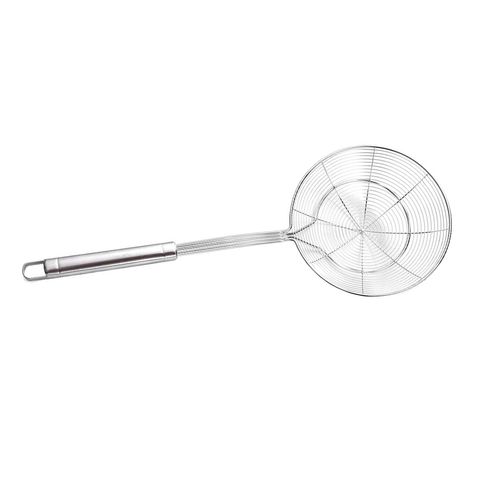 

Stainless Steel Wire Skimmer Thickened and Reinforced Noodles Pasta Filter Spoon for Home Kitchen