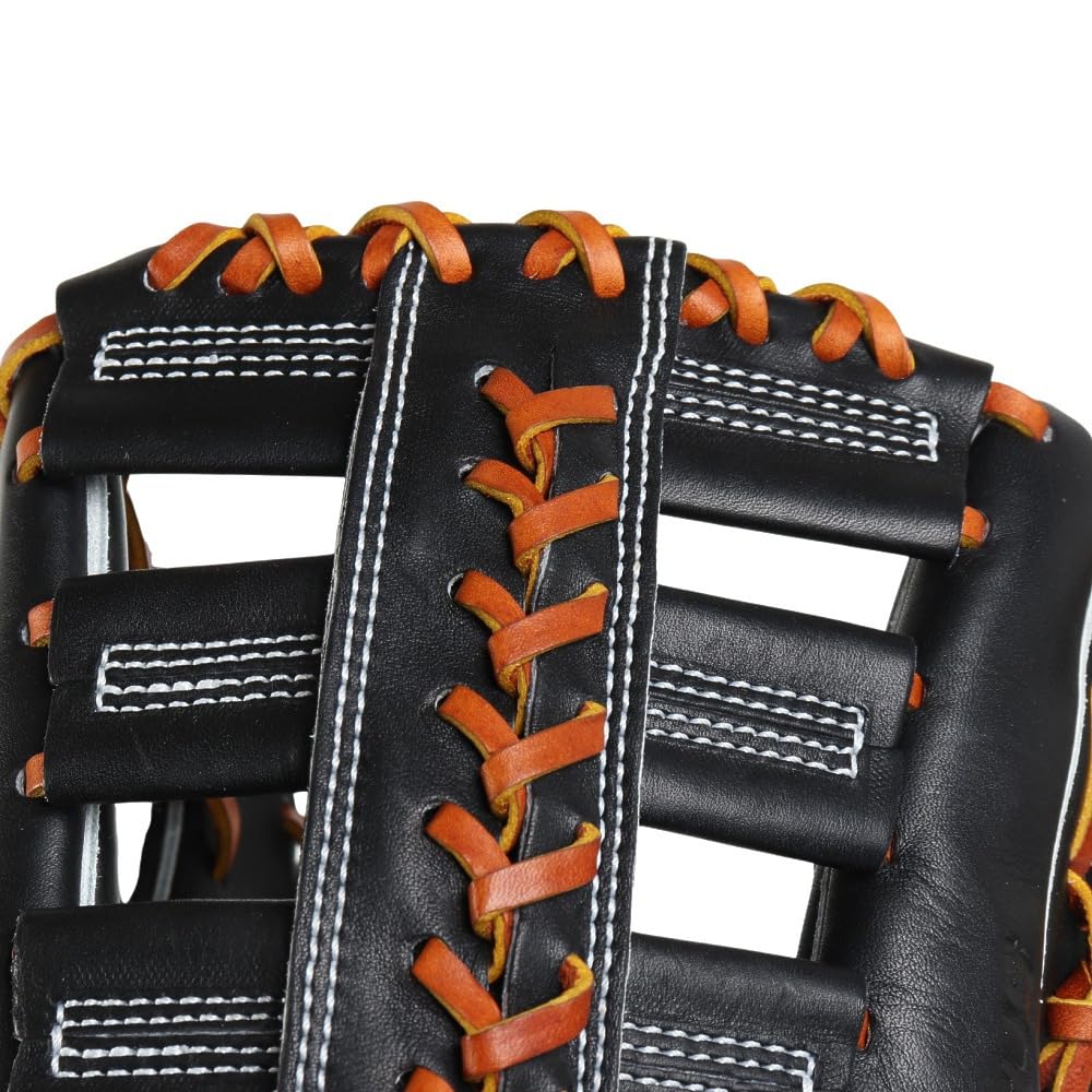 ZETT Pro Status SE B Size 8 Outfielder's Glove, Black/Oak (1936), (BRGB815SG)
