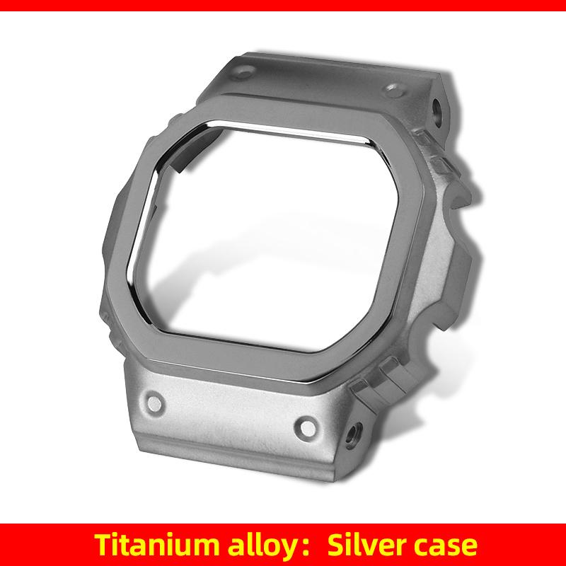 DW5600 Mod Kit Titanium case+strap For Casio G-SHOCK DW-5600 GW-B5600 GW-M5610 modification Lightweight Metal Bezel watch band