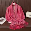 Paisley Pashmina Shawl Scarf Women Jacquard Cashew Printed Scarves Flowers Borders Female Tassel Blanket Wraps Ethnic Shawls