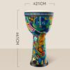 Tamburo Africano da 8 Pollici, Tamburo a Mano Djembe, Superficie del Tamburo in Pelle di Capra Con Tracolla Strumento Musicale a Percussione Per Principianti