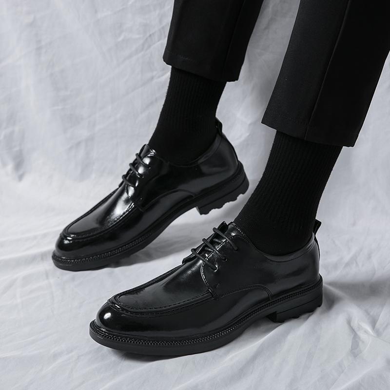 Fashion Business Oxford Shoes Gentleman Leather Shoes High-quality Formal Men Thick Soles Casual Shoe Comfortable Shoes Lace-up Men Shoe