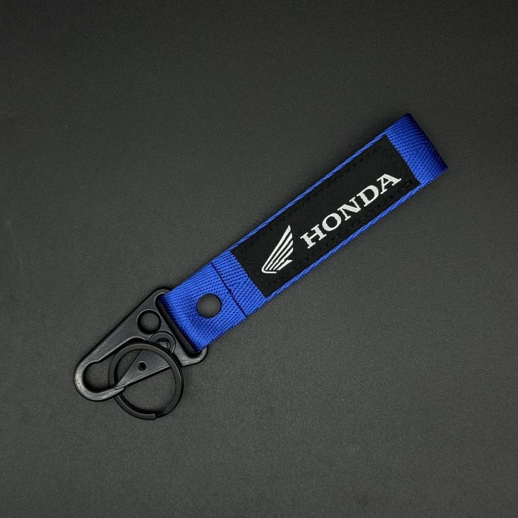 Embroidery Car Logo Key Rings Keyring Keychain For Honda NSS350 CM300 CB500 CB650R CB190 Motorcycle Decoration Accessories FL3