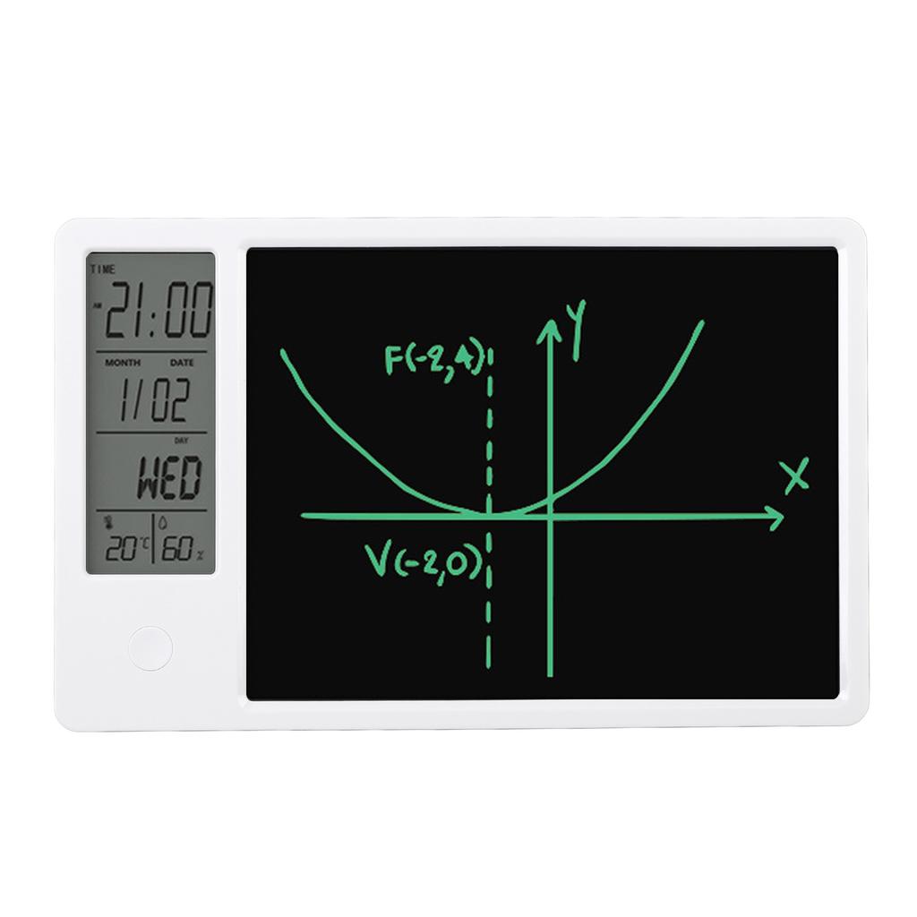 Electronic Desktop Calendar with Erasable LCD Writing Tablet Digital Clock Date Display Desktop Calendar for Home Office
