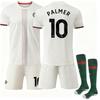 Teens Kids Adults Football Kits Sport Training Jersey Set with Socks 25/26 Chelsea Away #10