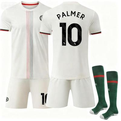 Teens Kids Adults Football Kits Sport Training Jersey Set with Socks 25/26 Chelsea Away #10