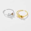 ANDYWEN 925 Sterling Silber Bienen verstellbarer Ring Damenschmuck Tierlicht Schmuck für Hochzeit Party Schmuck