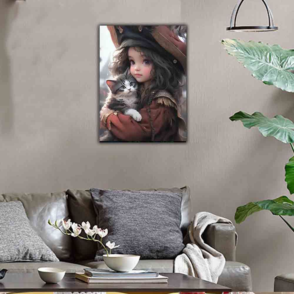 DIY Full Round Diamond Painting Cross Stitch 3D Baby Animal Home Decorative Art Moon Diamond Painting 5d Diamond Art Painting