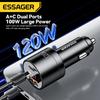 Essager Încărcător auto PD 120W Încărcător super rapid QC 4.0 PD 3.0 pentru iPhone 15 14 Încărcător USB tip C Samsung Încărcător portabil pentru telefon