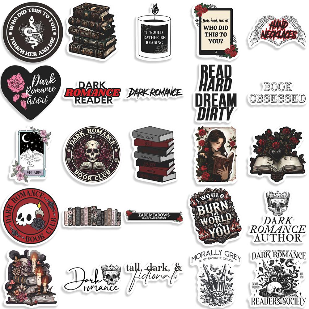10/30/50pcs Cartoon Drak Romance Reading Aesthetic Stickers Gothic Decals Toy DIY Skateboard Phone Luggage Cool Graffiti Sticker