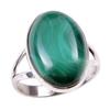 Natural Malachite Gemstone 925 Solid Sterling Silver Jewelry Ring Size 8 a7B59