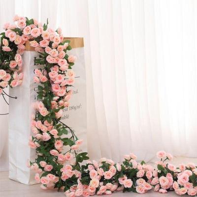 Artificial Rose Flower Vine for Balcony, Staircase, and Railings Decoration