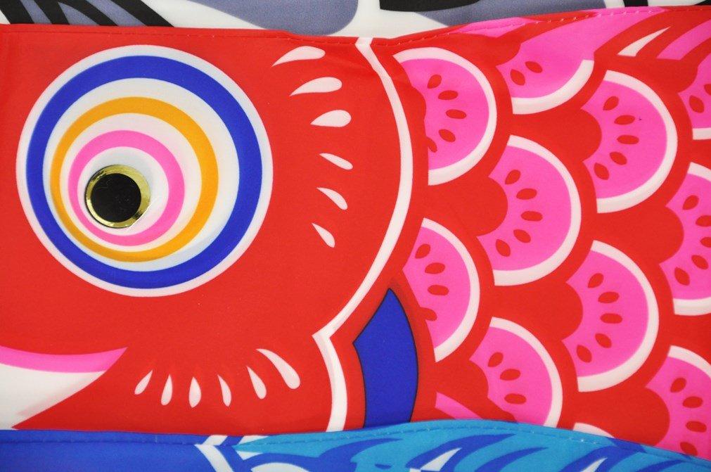 Hidemitsu Doll Workshop Miniature Koi Nobori Yuzen Full Set with Mounting ZC734285P1 (Carp Streamer), Pattern, 1m, Hardware,