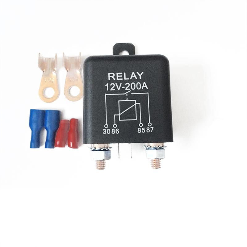 Car Truck Motor Relay 12V 120A Battery Switch for Automotive Starter Switch High Power Relays+2 Pin Footprint+2 Terminals