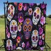 Sugar Skulls and Flowers Ultra-Soft Cozy Blanket - Perfect for Winter, Ideal Gift for Art and Culture Enthusiasts,Brings Comfort