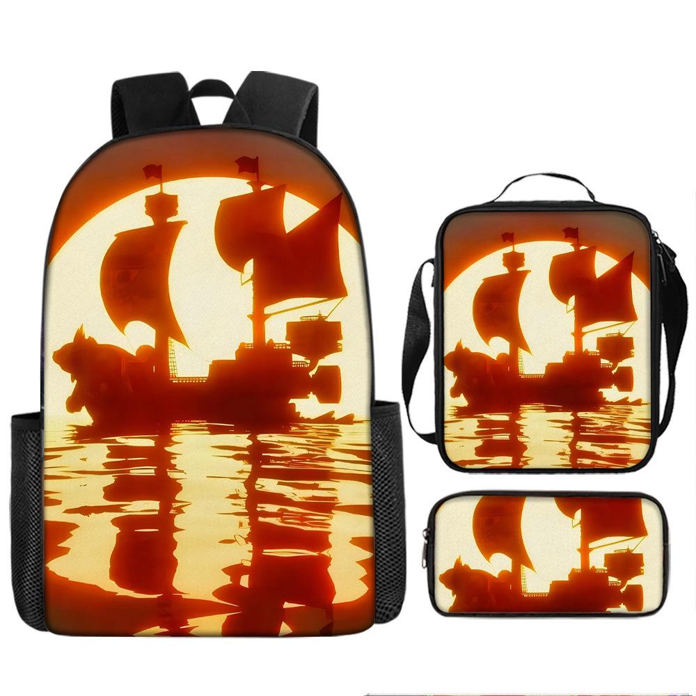 One Piece Luffy One Piece Schultasche Sauron Rucksack Schüler Nautischer König Rucksack Umhängetasche Federmäppchen Set