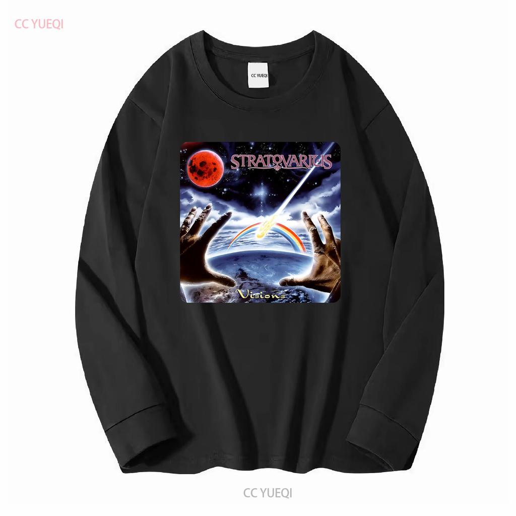 Stratovarius T Shirt Sz L 1997 Power Metal Band Visions Sonata Arctica Helloween Vintage Washed Streetwear Unisex Stretched