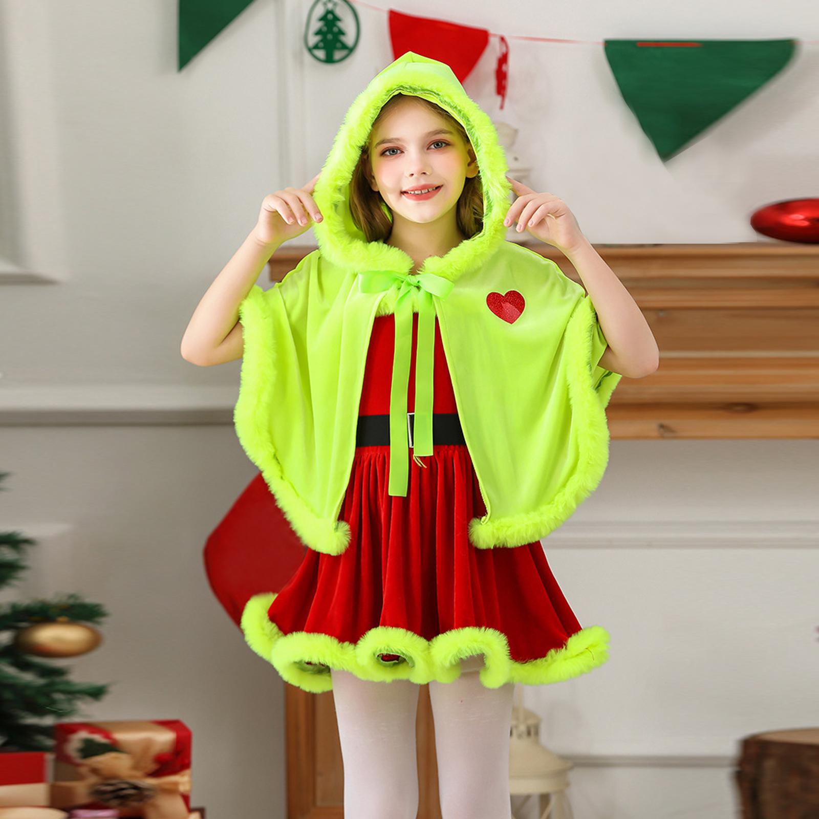 

Детский рождественский костюм для выступления - Праздничный наряд с длинным рукавом 150 красный