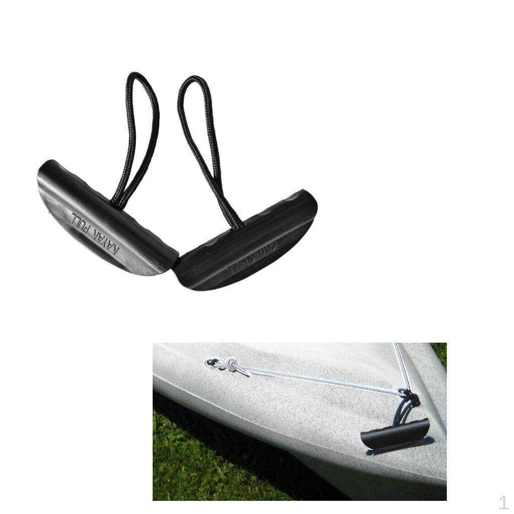 

2 Pieces Nylon Kayak Canoe Pull Handle Carry Cord Universal for Marine Boat Rubber Dinghy
