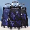 Schulrucksack für Kinder Jungen mit Rollen Tasche Schülerrucksack Trolley Schultasche mit Rädern Rollendes Gepäck Buchtasche