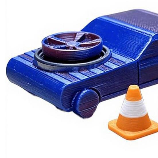 1/2 ks Kapsesní driftovací auto Fidget hračka se 3/6 mini kužely, 2v1 Fidget spinner a driftovací vozidlo, Hračka na stůl pro úlevu od stresu pro dospělé, Dárek pro auto