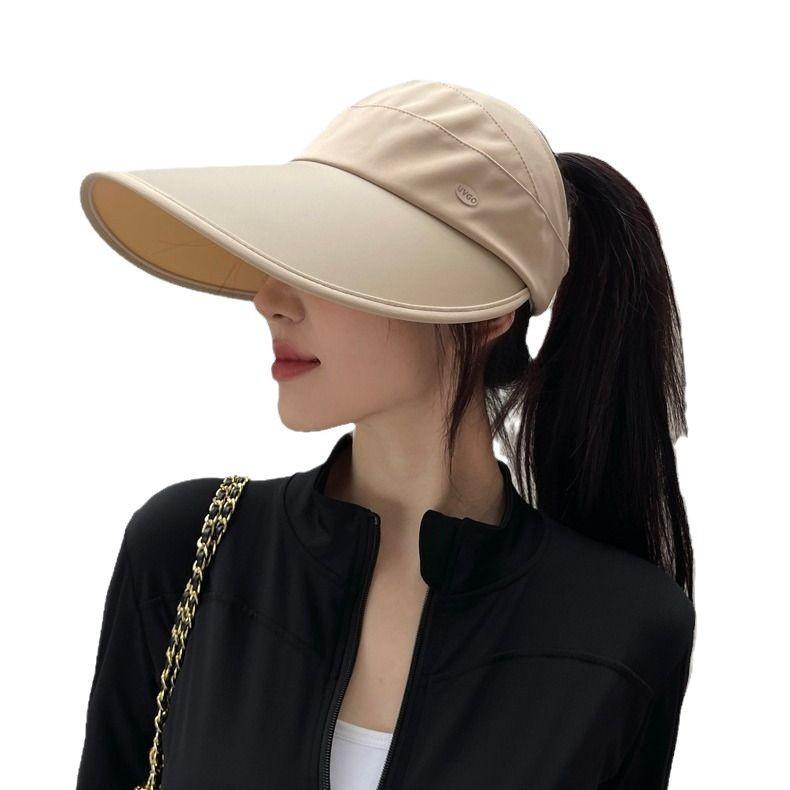 

Summer Women S Large Brim Sun Hat Foldable Ice Silk Versatile Sun Cap Reversible Breathable Comfortable Hat as the picture