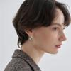 Wind Temperament Sweet Four-Color Crystal Stud Earrings Fashion Commuter Jewelry Niche Simple Earrings Women