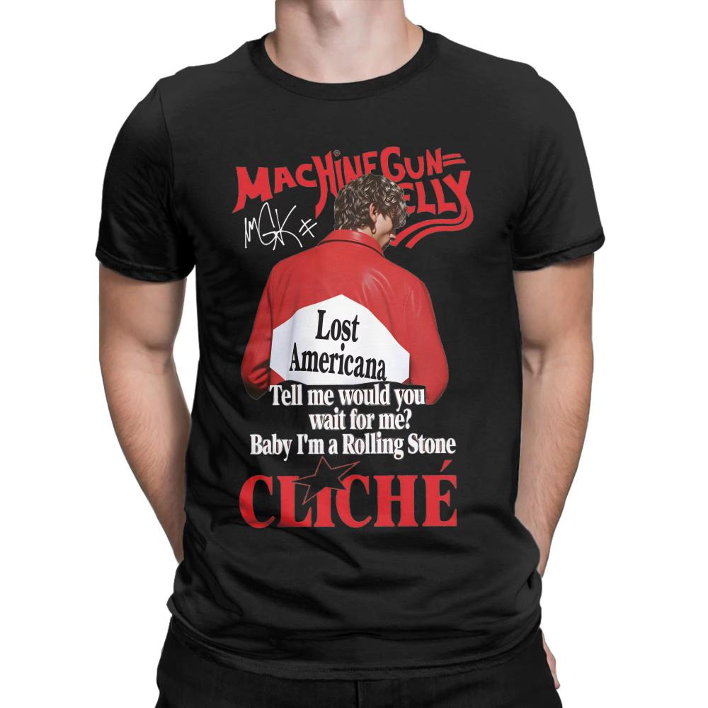 

Lost Americana MGK Tour T-Shirt Summer Cotton T Shirts for Men Women Harajuku Printed T-shirts Tees S